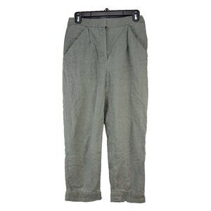 WILFRED ARITZIA Allant Linen Blend Green Pants Size 2‎